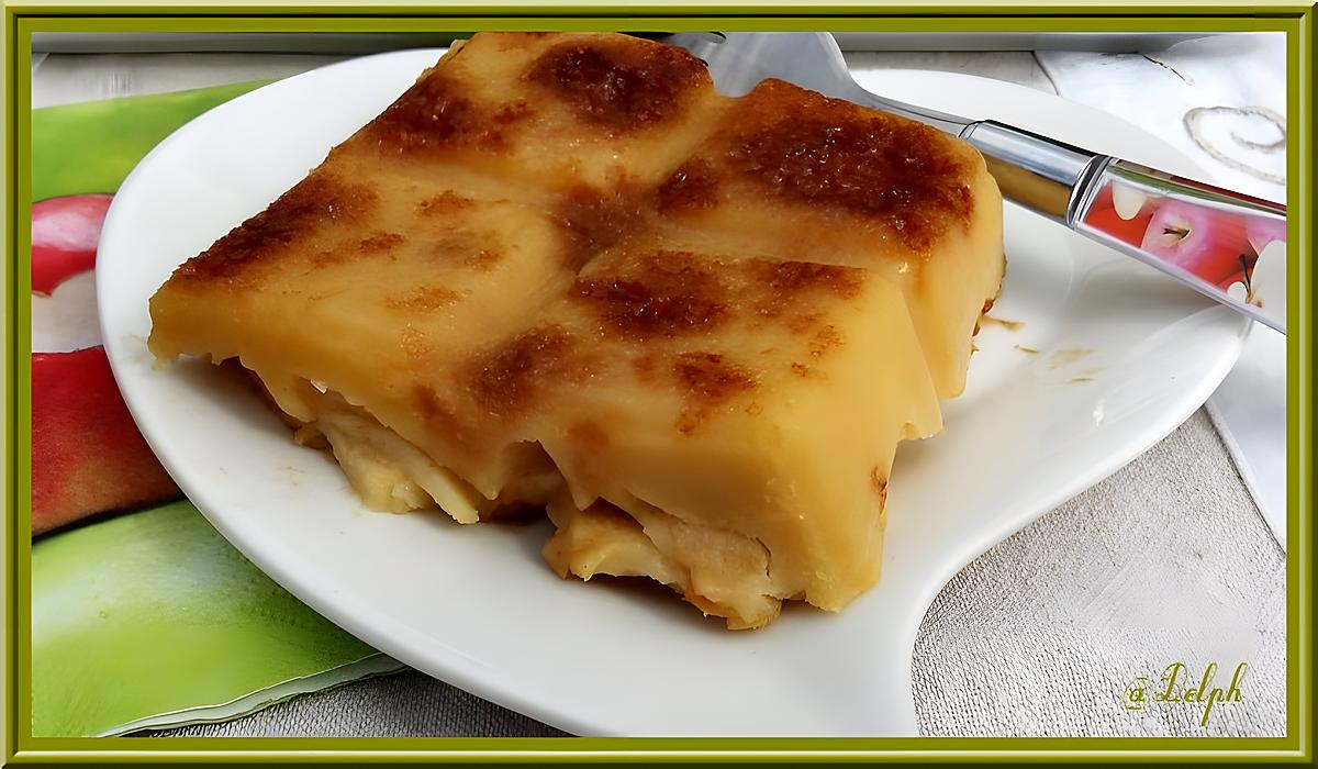 recette Clafoutis aux pommes et éclat de caramel