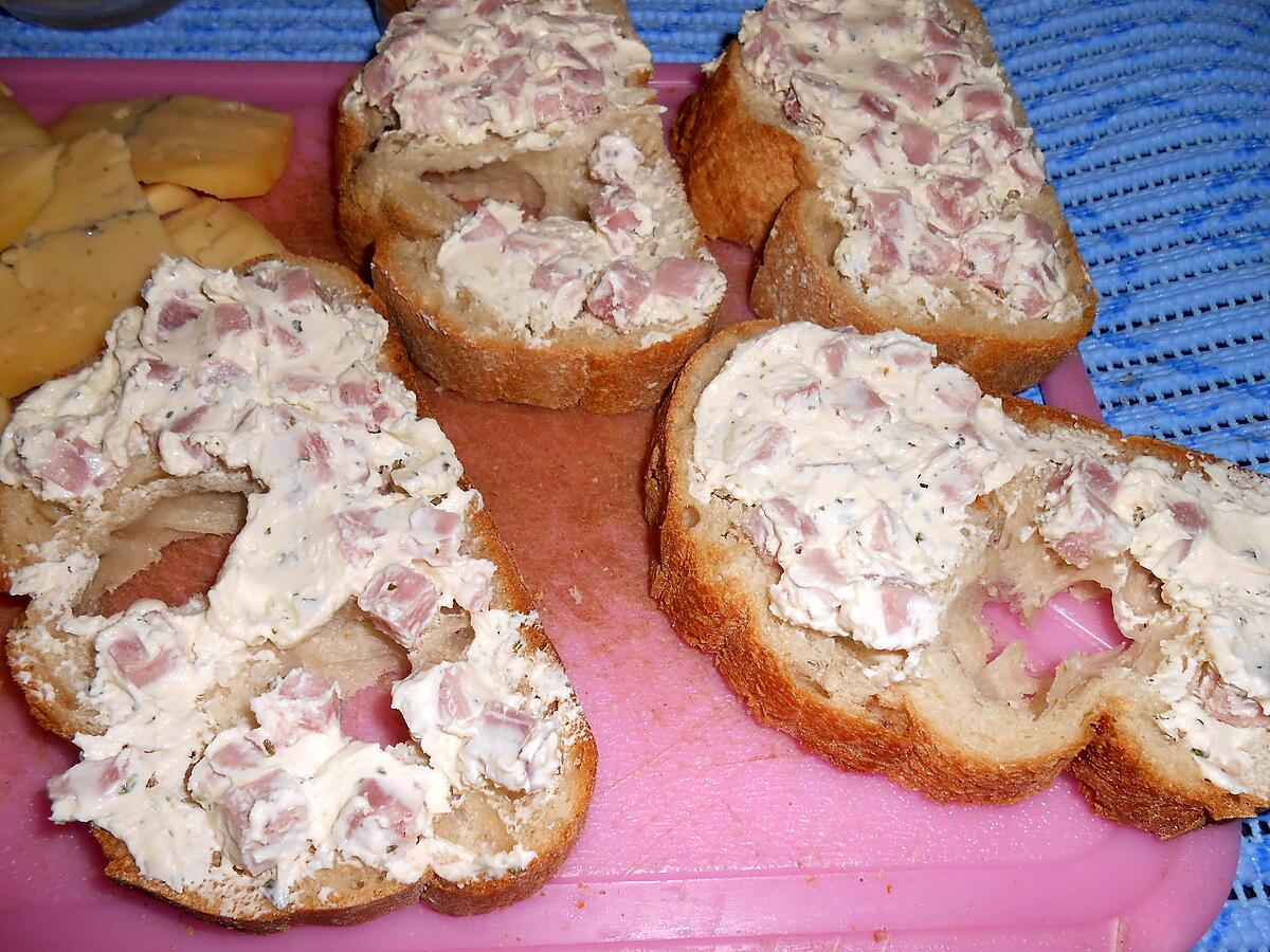 recette MES PETITES TARTINES CAMPAGNARDES