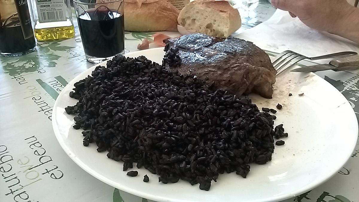 recette cote de boeuf et son riz noir  nérone