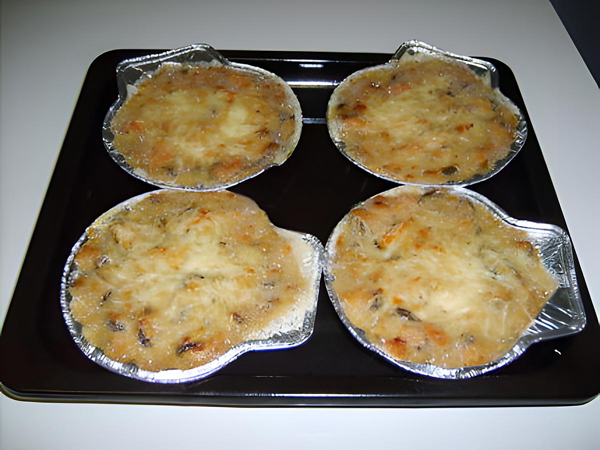 recette Gratin de moules /crevettes / bleu