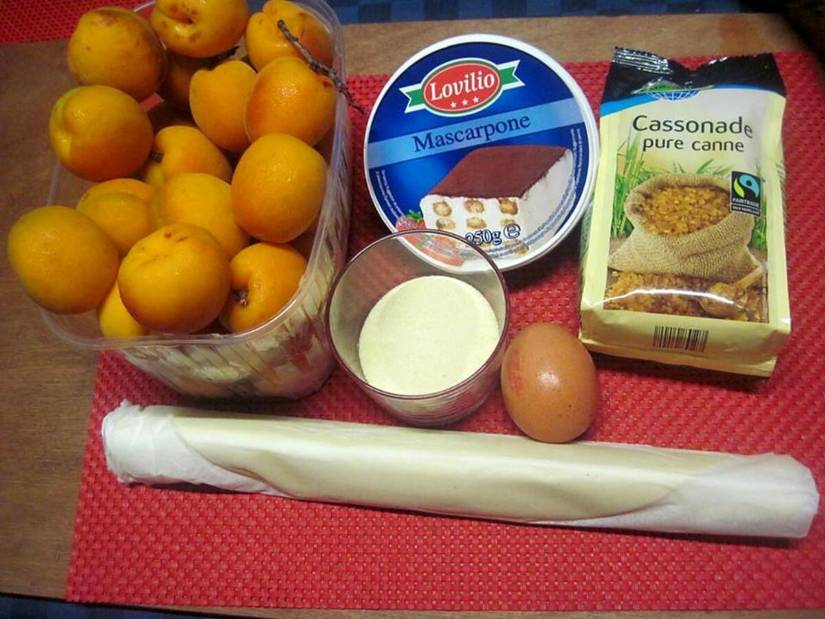 recette Tarte aux abricots.et Mascarpone.