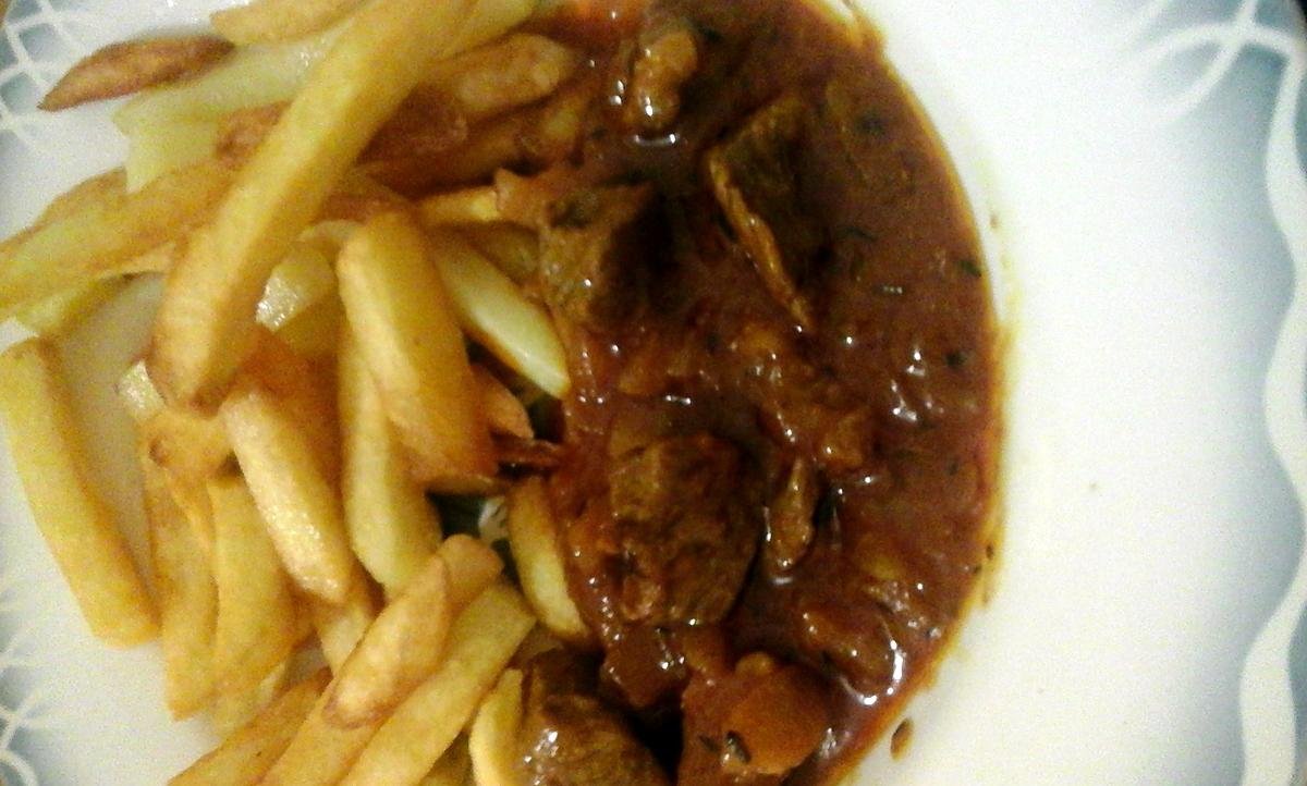 recette agneau accompagné de ses frites