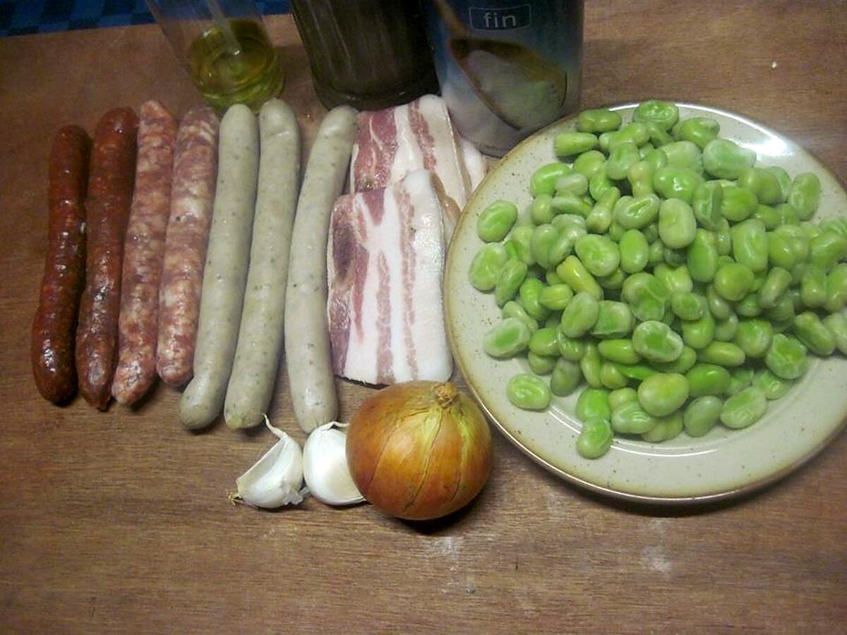 recette Triplette de saucisses aux fèves.