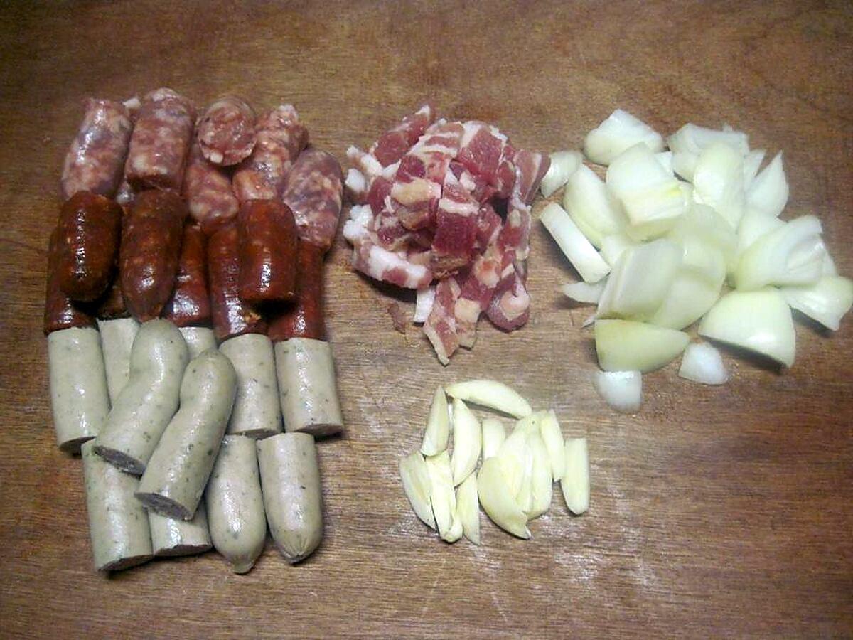 recette Triplette de saucisses aux fèves.