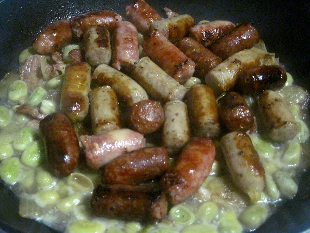 recette Triplette de saucisses aux fèves.