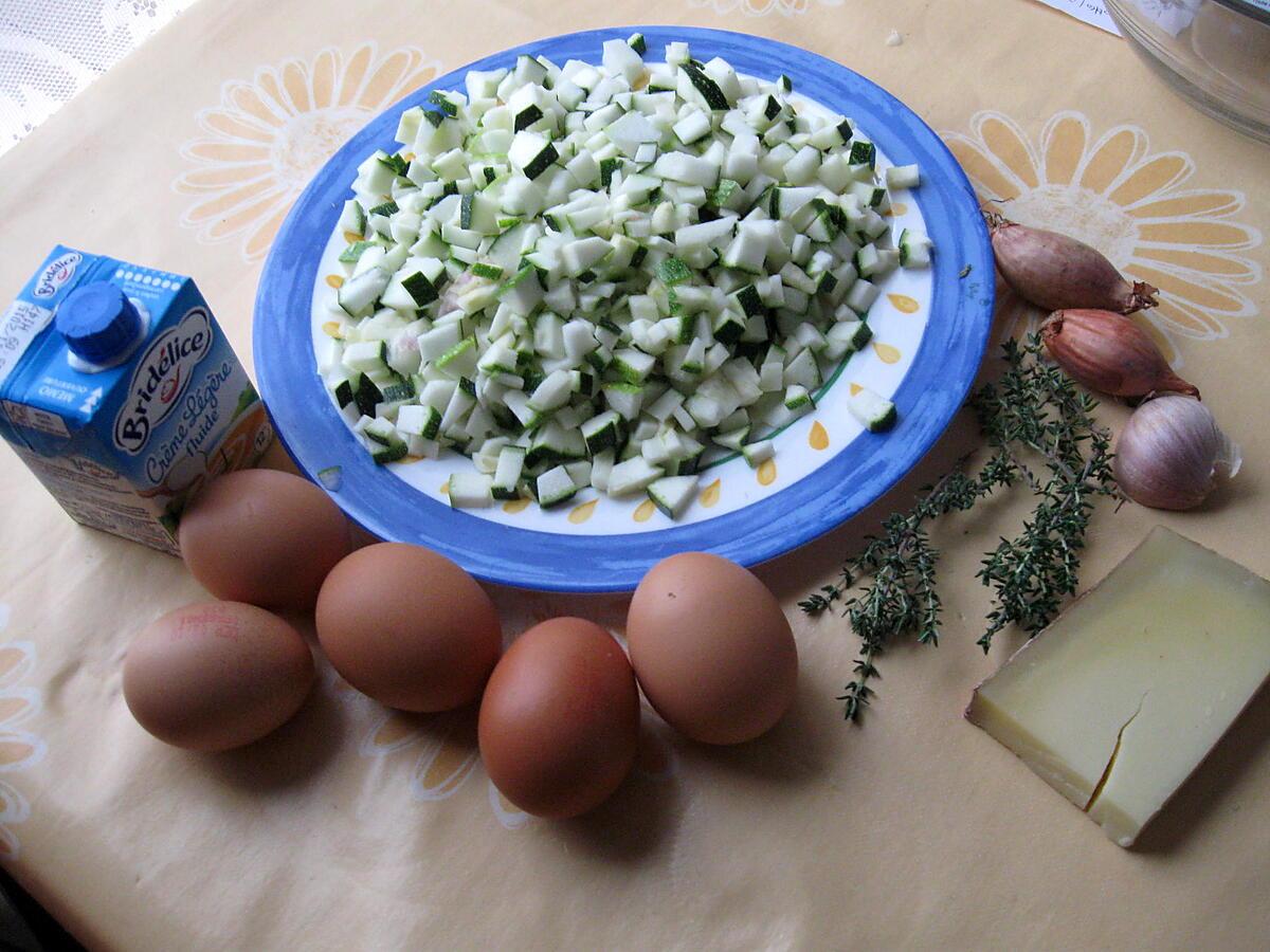 recette Flan de courgettes au thym