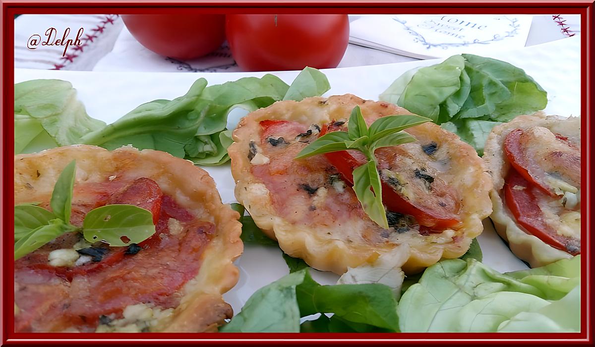 recette Tartelettes tomates-Mozzarella-Basilic.