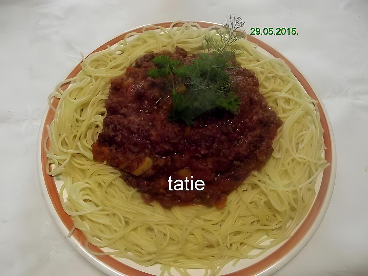 recette Spaghettis bolognaise.