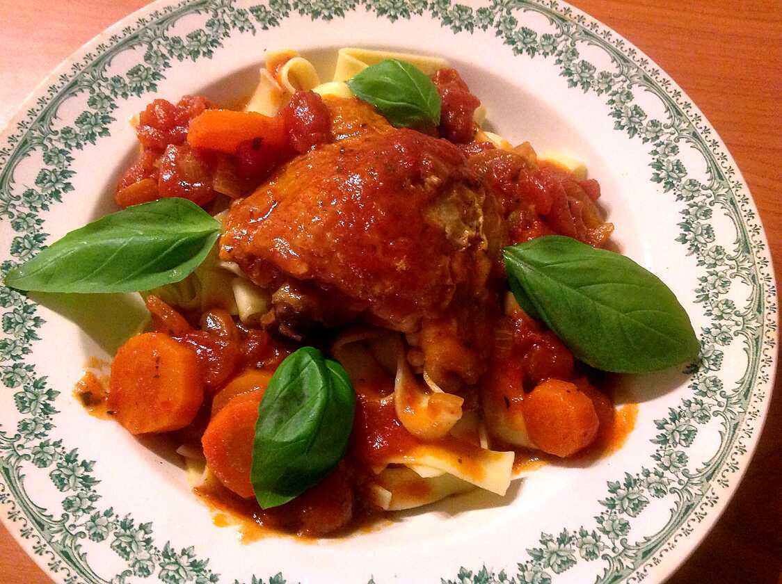Recette de Hauts de cuisse de poulet en sauce