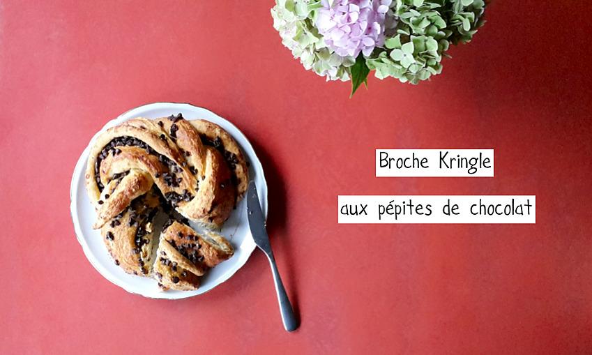 recette Brioche Kringle aux pépites de chocolat