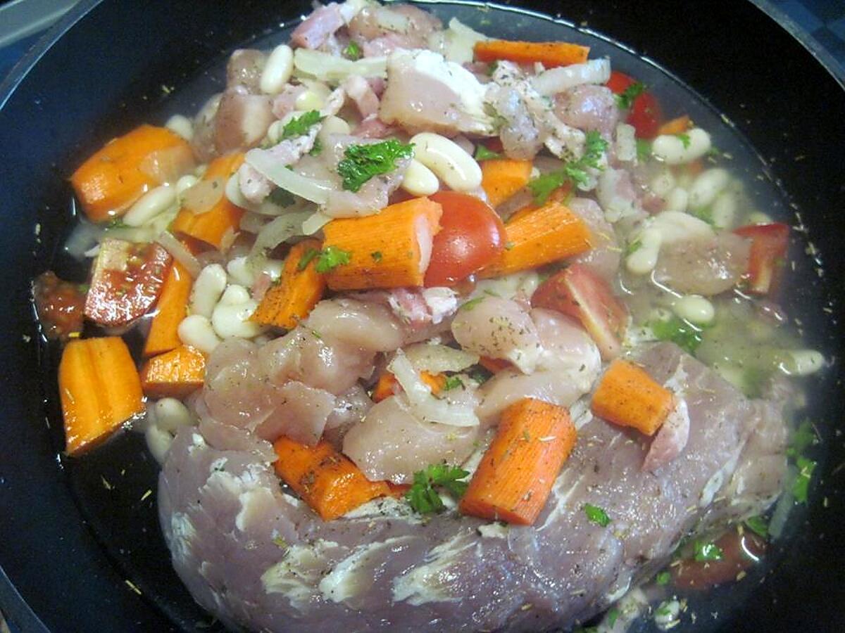 recette Haricots monget au filet mignon de porc.