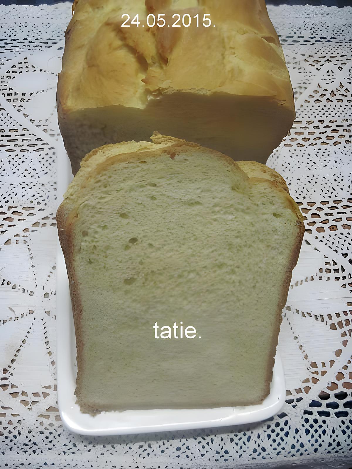 recette pain de mie en machine à pain.