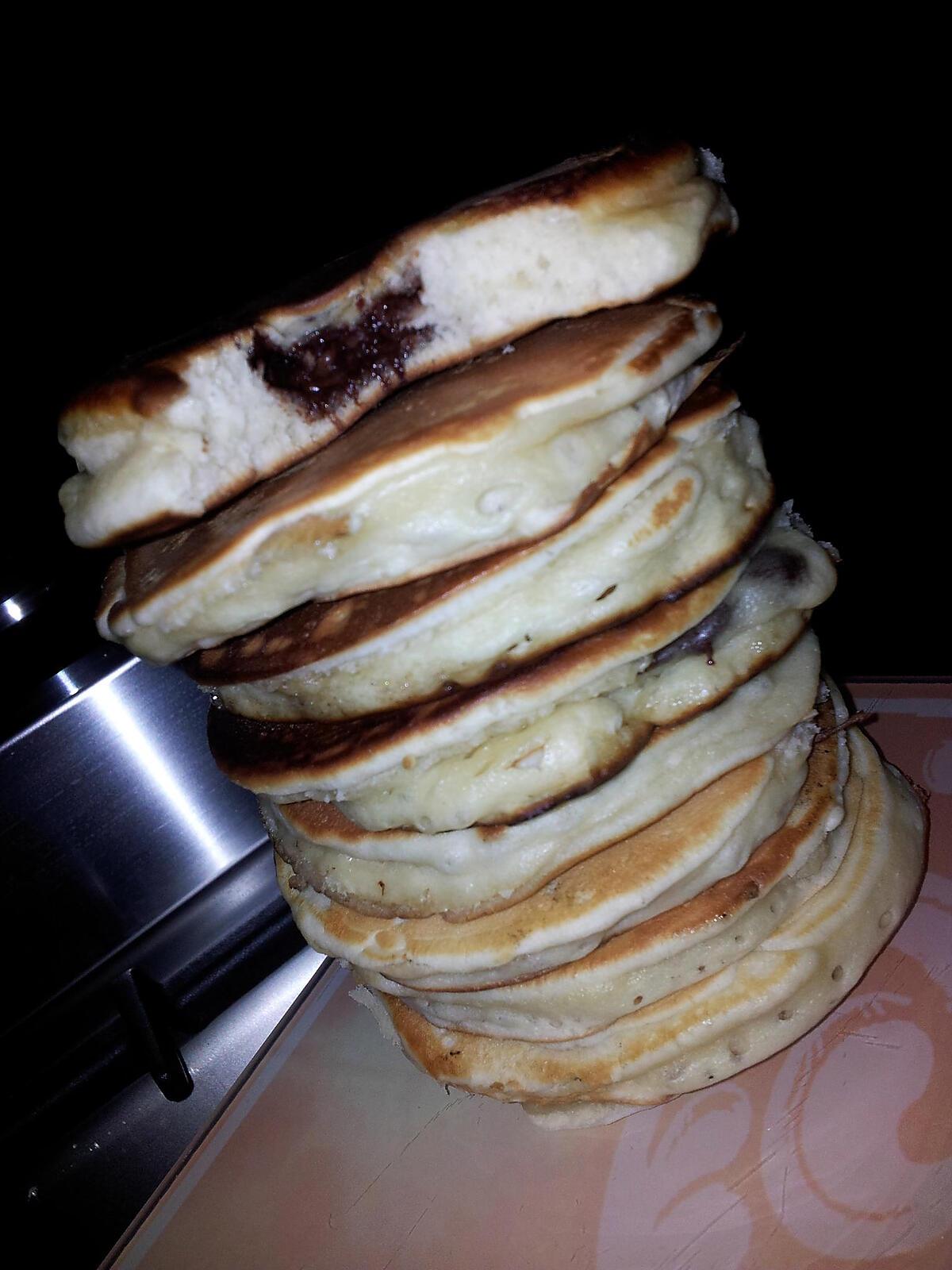 recette Pancakes fourrés au chocolat