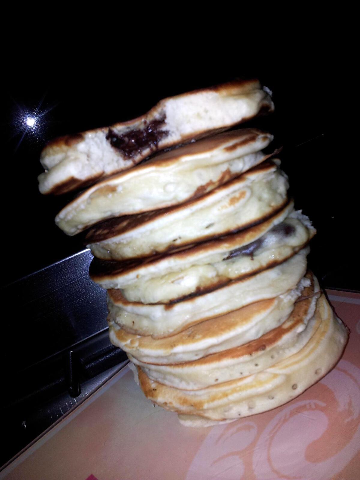 recette Pancakes fourrés au chocolat