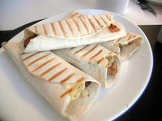 recette Wrap de porc pané aux trois fromages