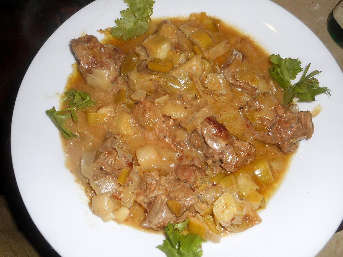 recette Sauté de veau au poireaux