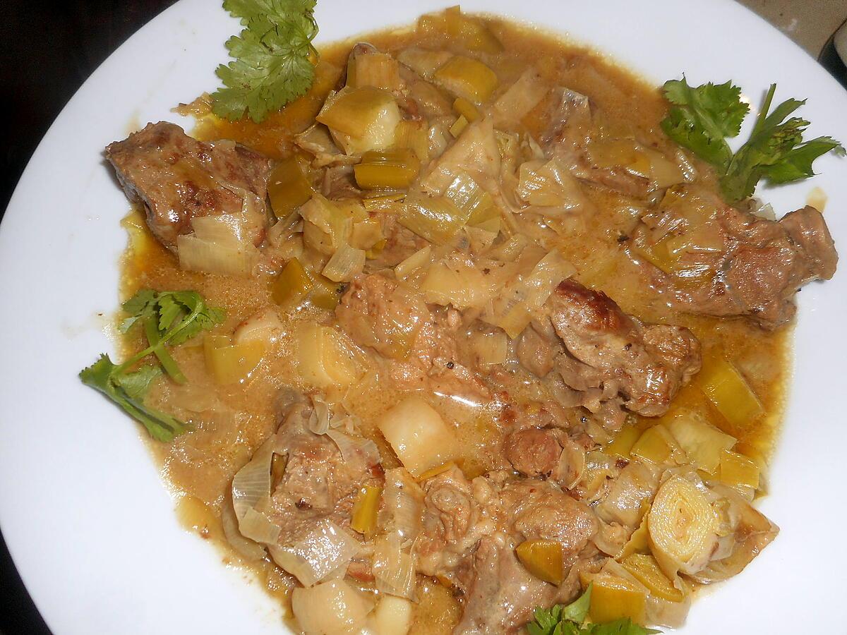 recette Sauté de veau au poireaux