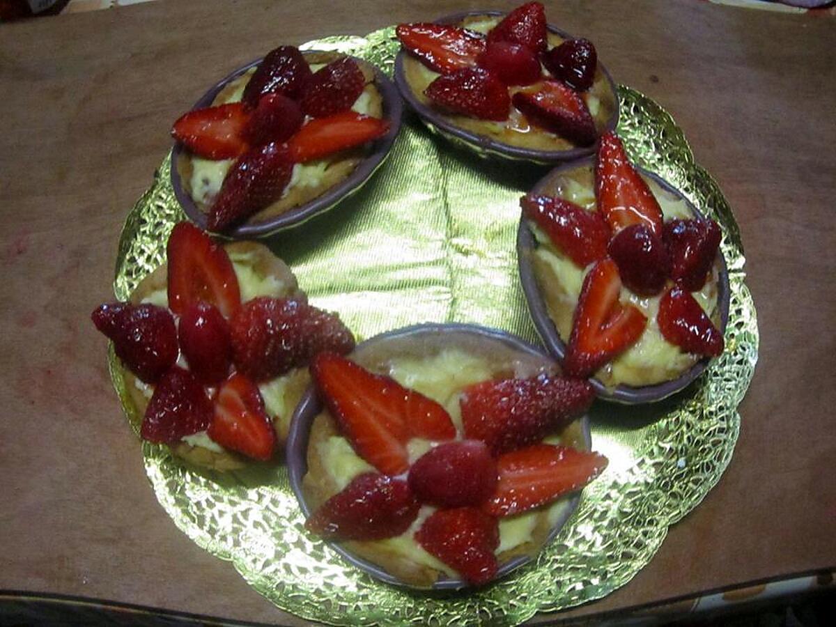 recette Tartelettes aux fraises.