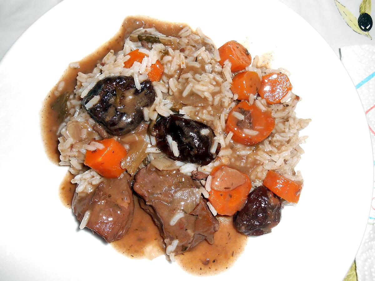 recette RAGOUT DE BOEUF CAROTTES PRUNEAUX