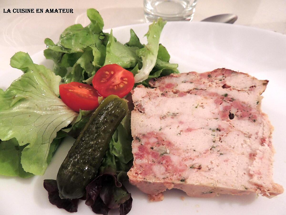 recette Terrine de poulet et chair à saucisse