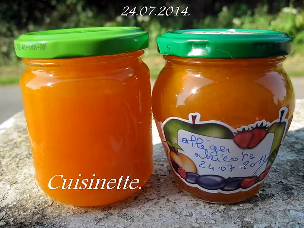 recette Confipote allégée aux abricots.