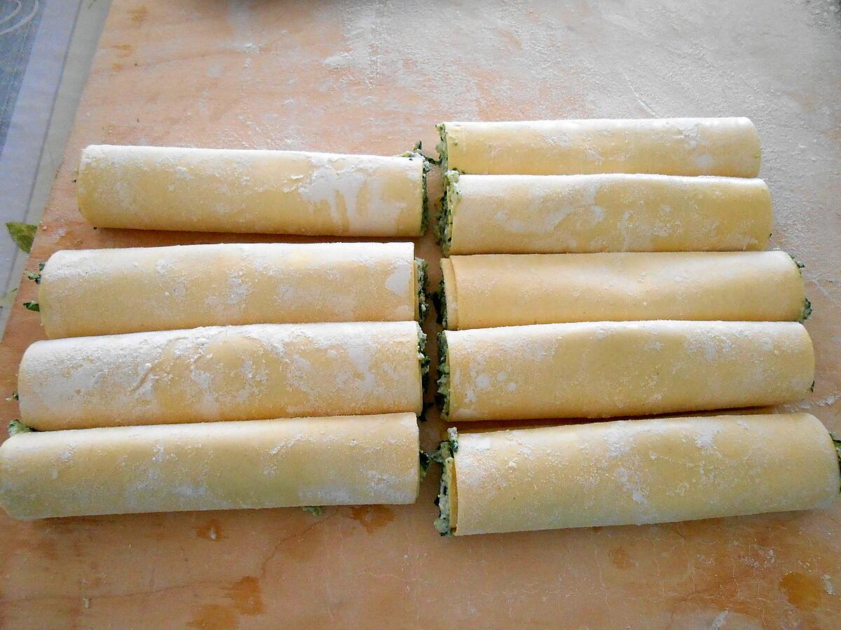 recette DELICE DE CANNELLONI VERT A LA BROUSSE