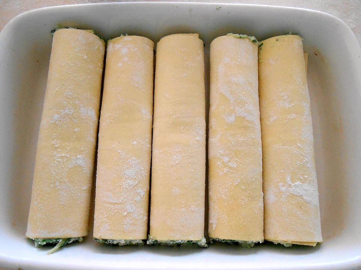 recette DELICE DE CANNELLONI VERT A LA BROUSSE