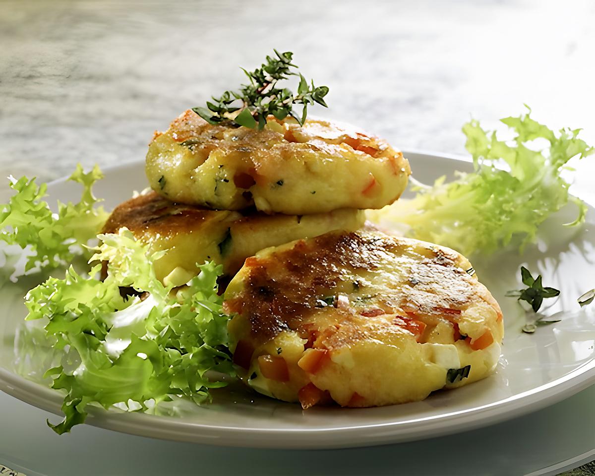 recette Galettes de pommes de terre aux herbes