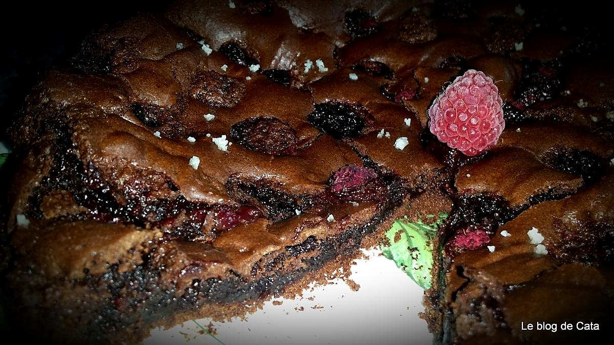 recette Brownie aux framboises et au gros sel marin