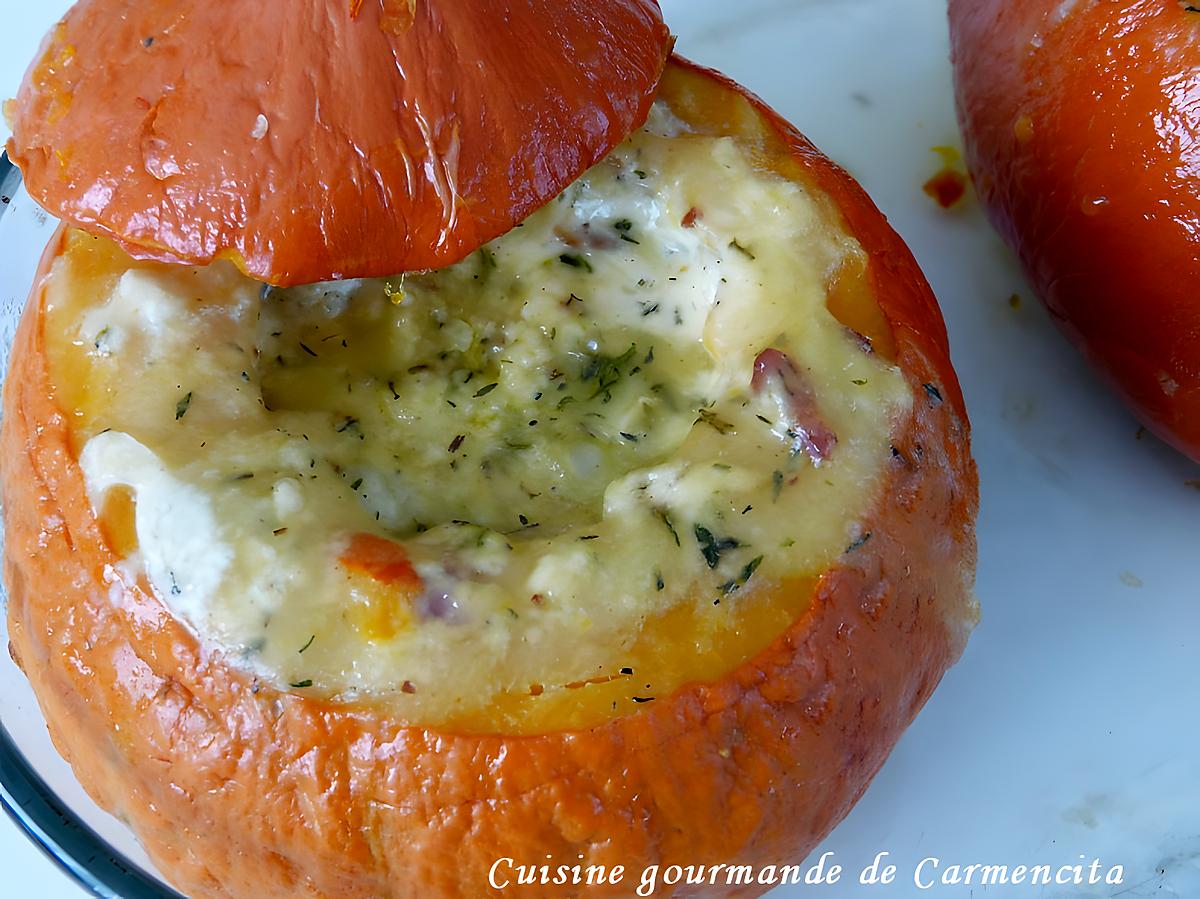 recette Potimarrons farcis à la tomme de Savoie