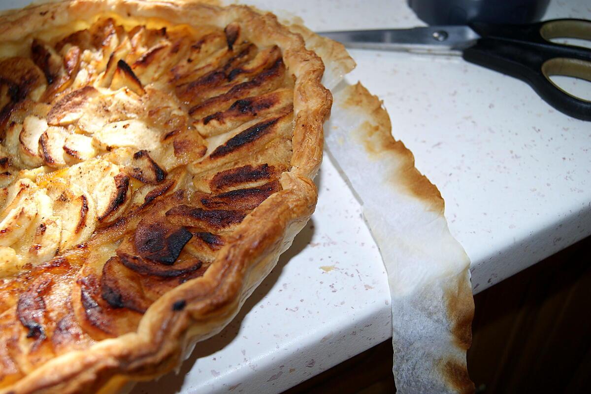 recette Tarte aux pommes à l'ancienne et aux écorses d'oranges confites