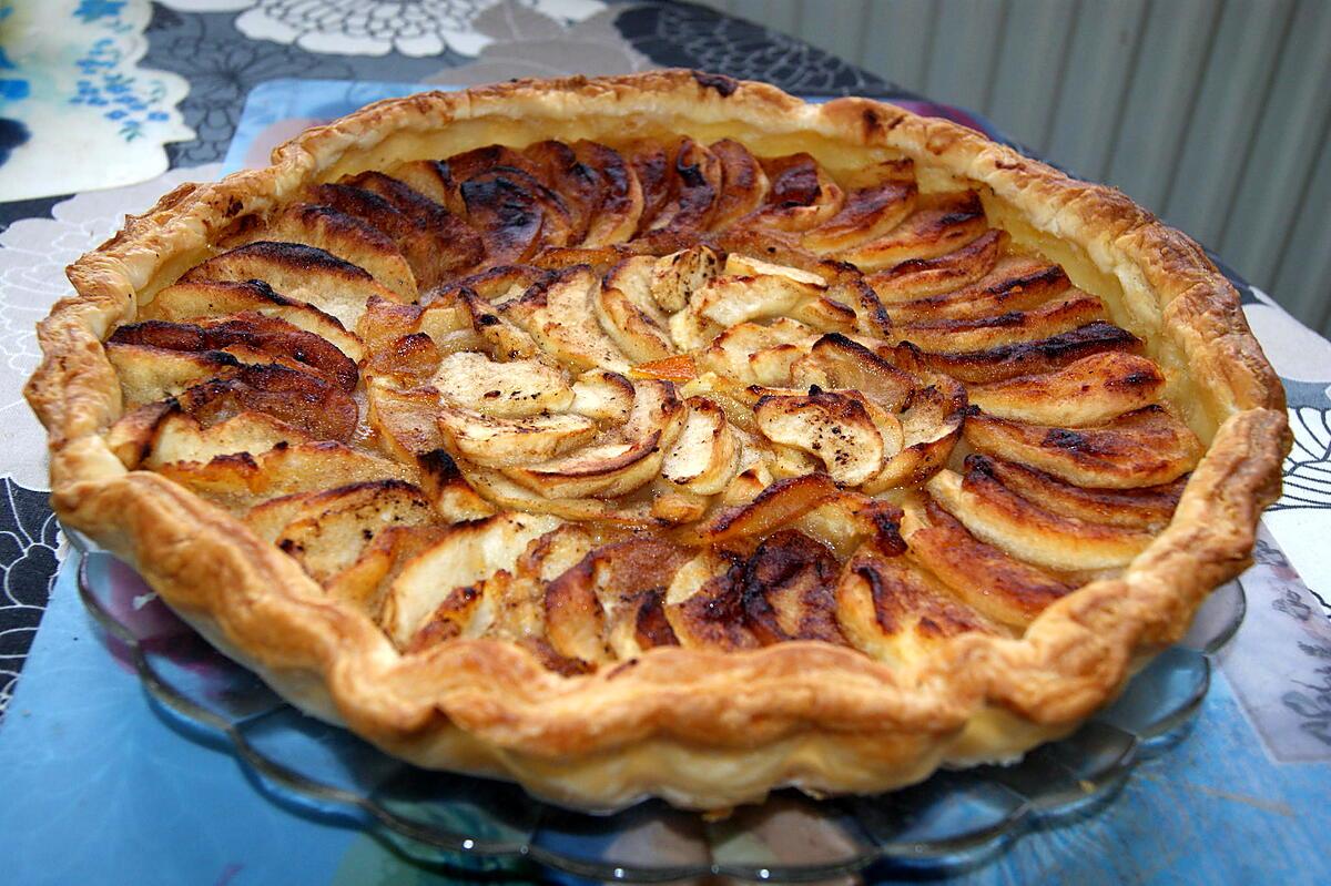 recette Tarte aux pommes à l'ancienne et aux écorses d'oranges confites