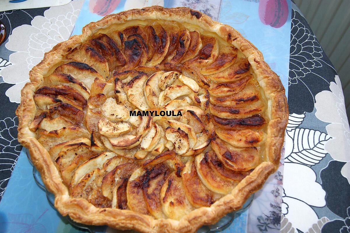 recette Tarte aux pommes à l'ancienne et aux écorses d'oranges confites