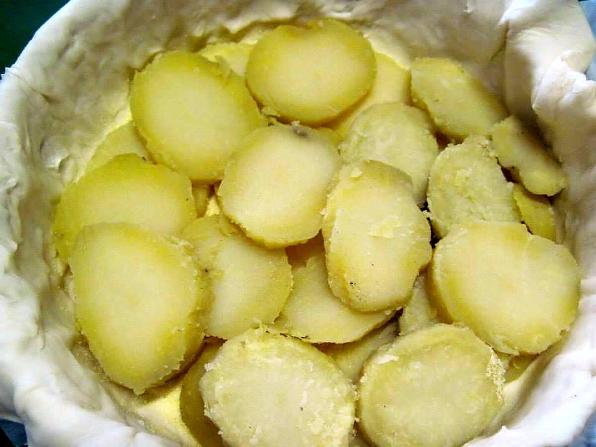recette Tourte aux pommes de terre et saumon.