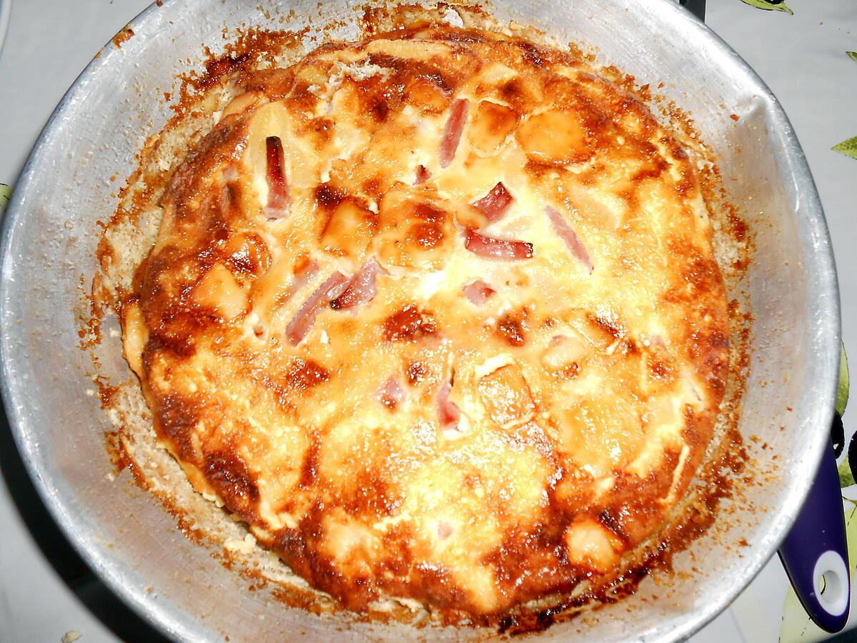 recette CLAFOUTIS DE PATE JAMBON FROMAGE (idée prise à Oh la gourmande)