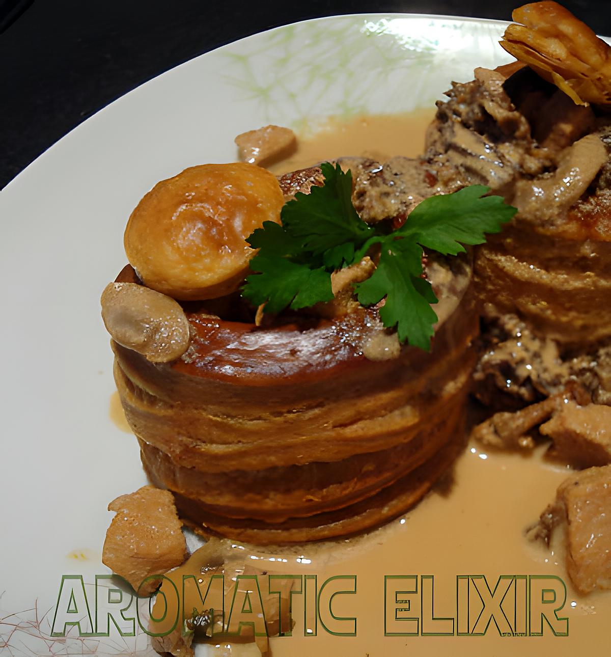 recette Vol- au- vent  aux champignons