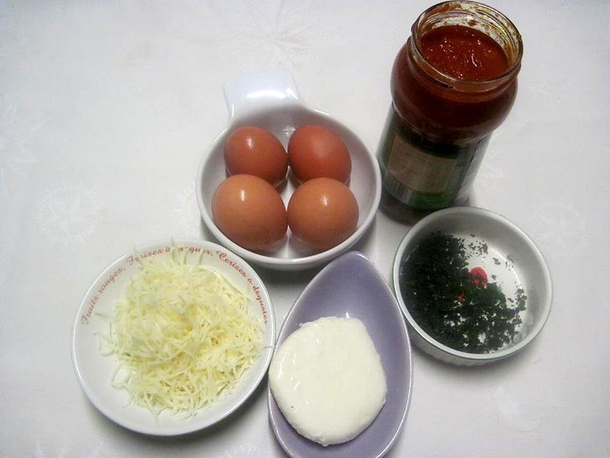 recette œufs durs en sauce tomates. gratiné.