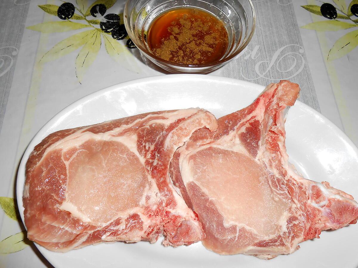 recette COTES DE PORC GRILLEES MIEL CITRON CUMIN