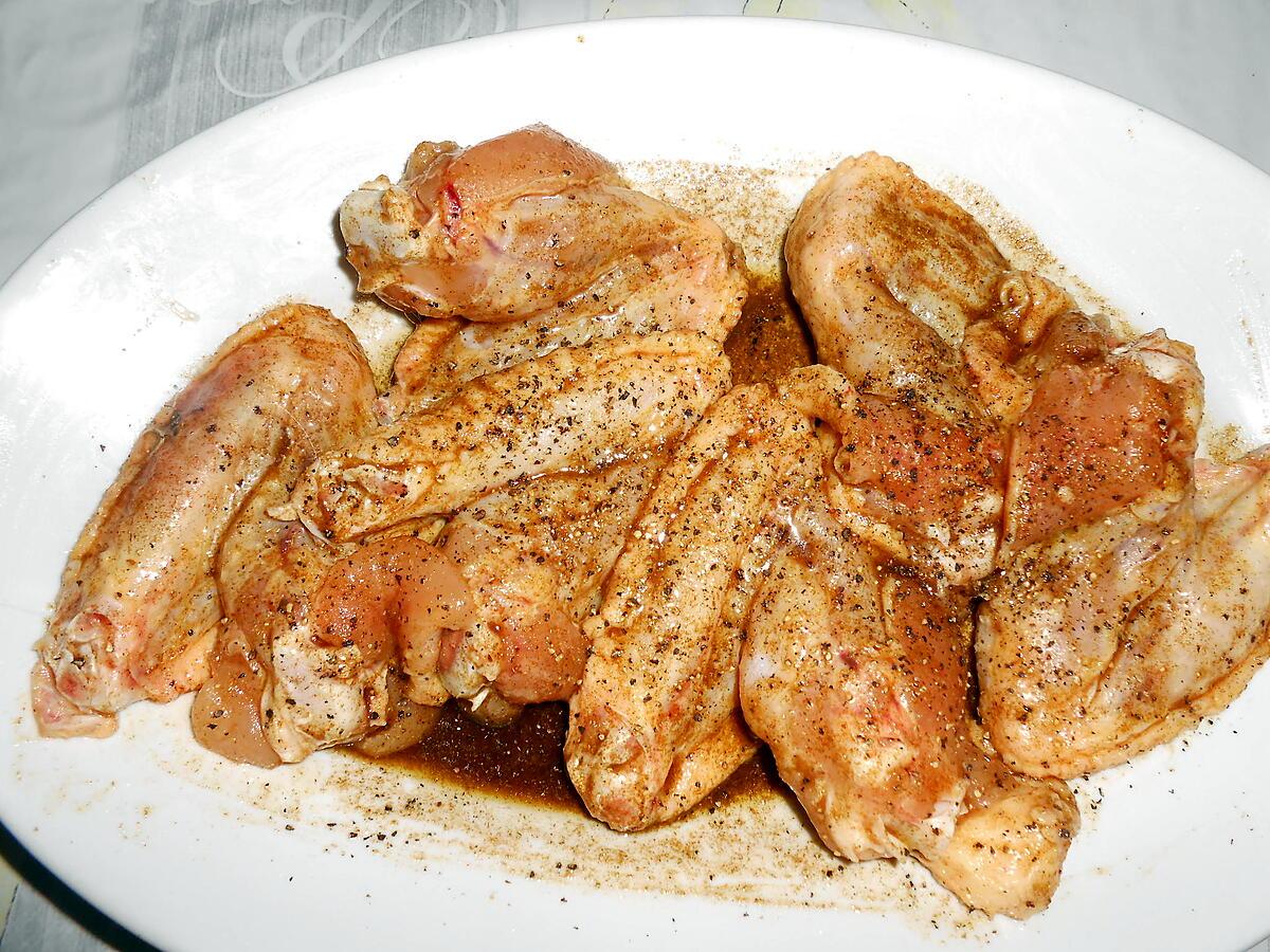 recette AILES DE POULET PARFUMEES EPICES ET OIGNONS