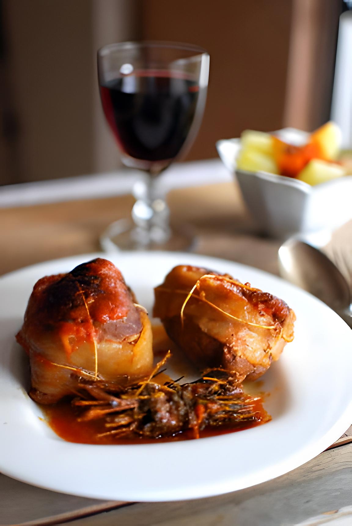 recette La paupiette de boeuf épicée au vin blanc