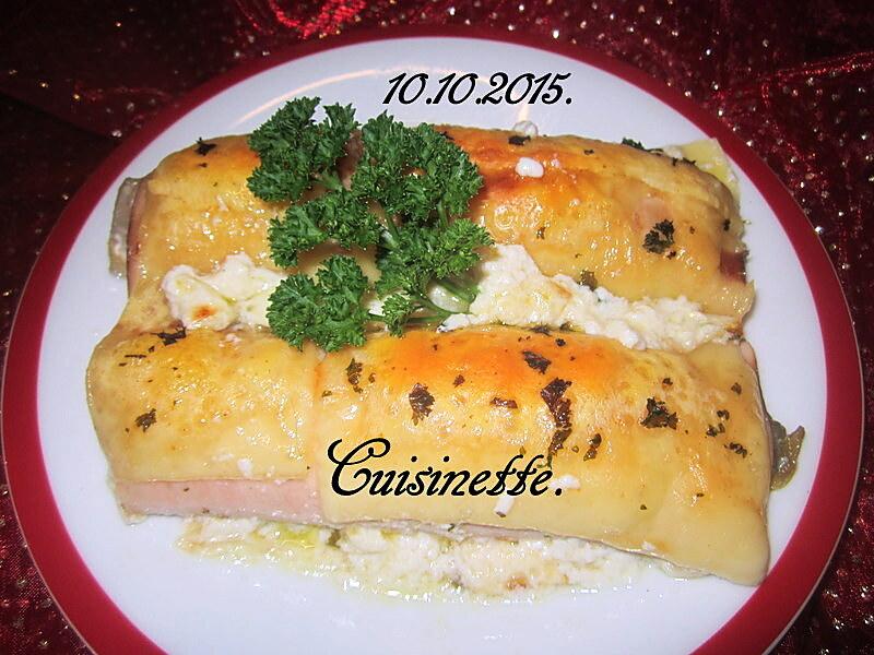 recette Endives au jambon de dinde gratinées.