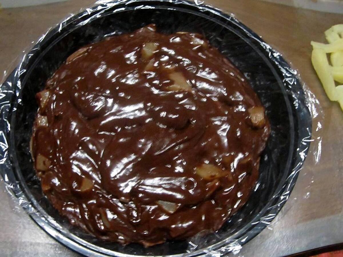 recette Gâteau au chocolat et poires.micro-ondes.