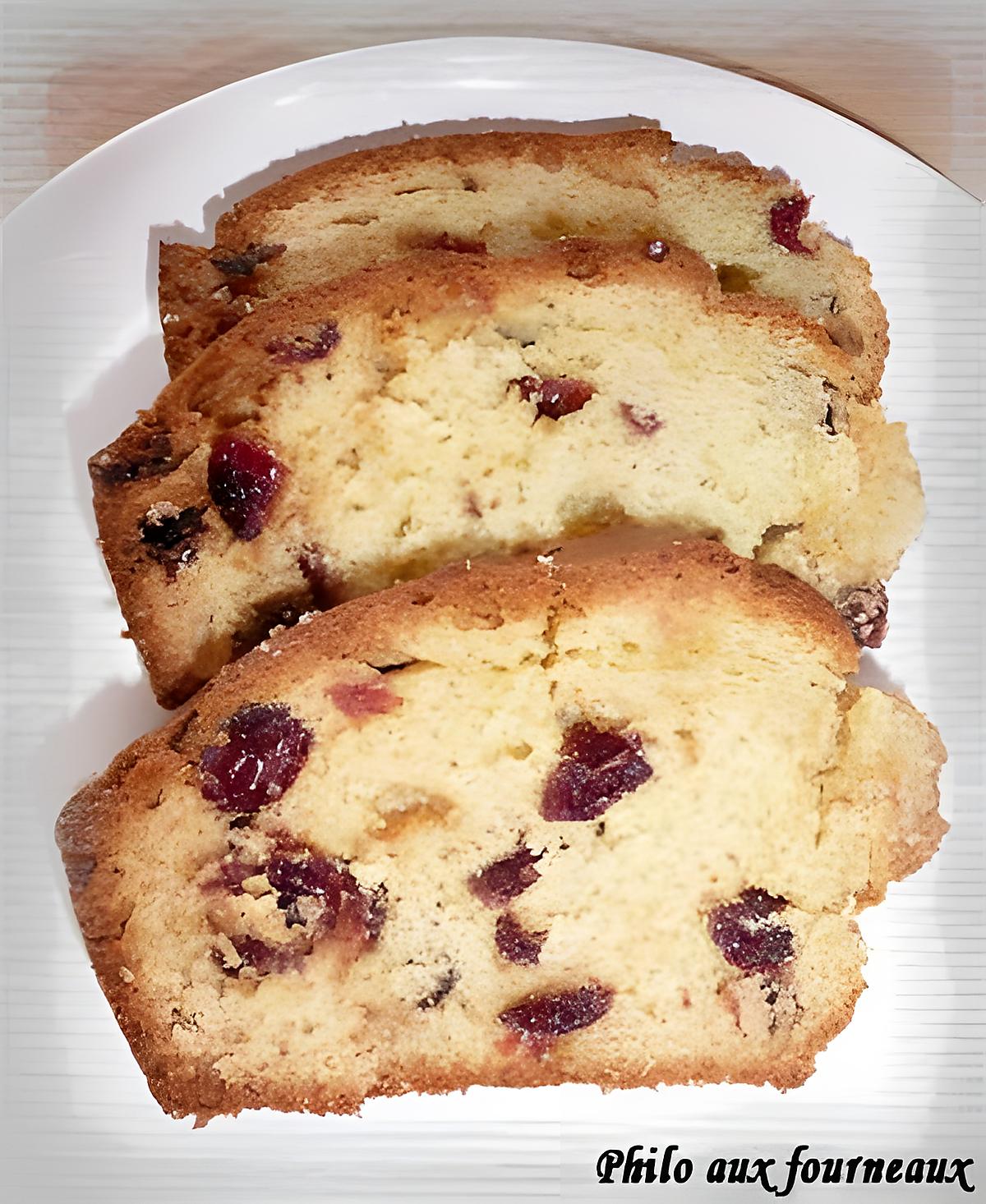 recette Cake à la crème d'amandes & aux cranberries