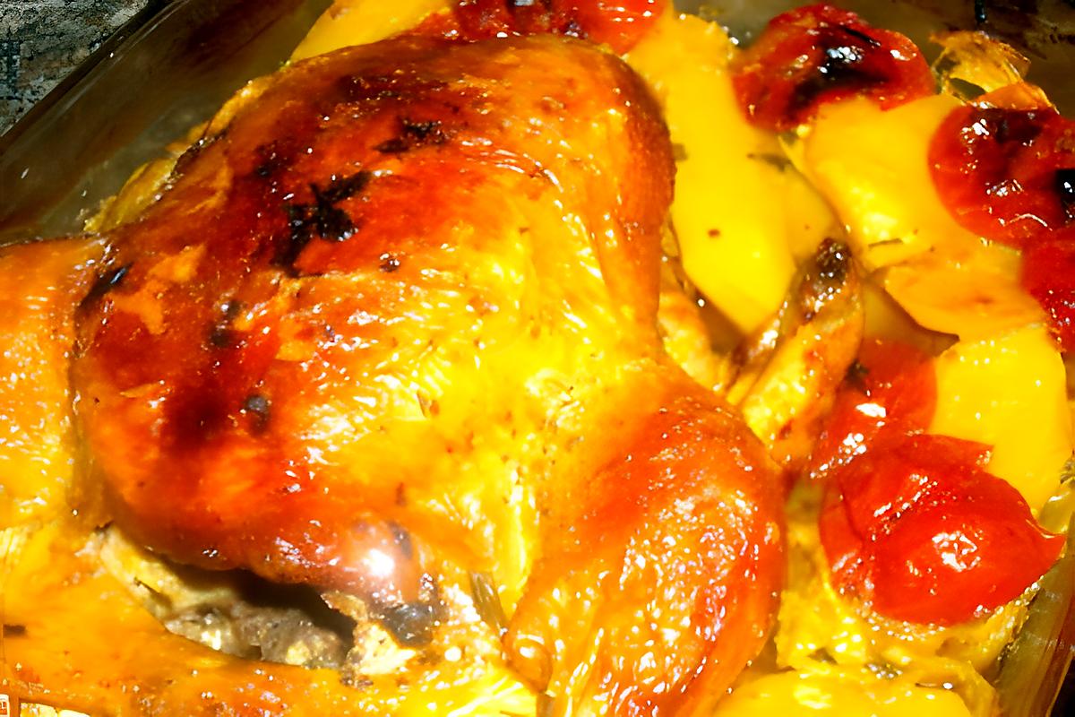 recette poulet roti au céleri et aux tomates cerises