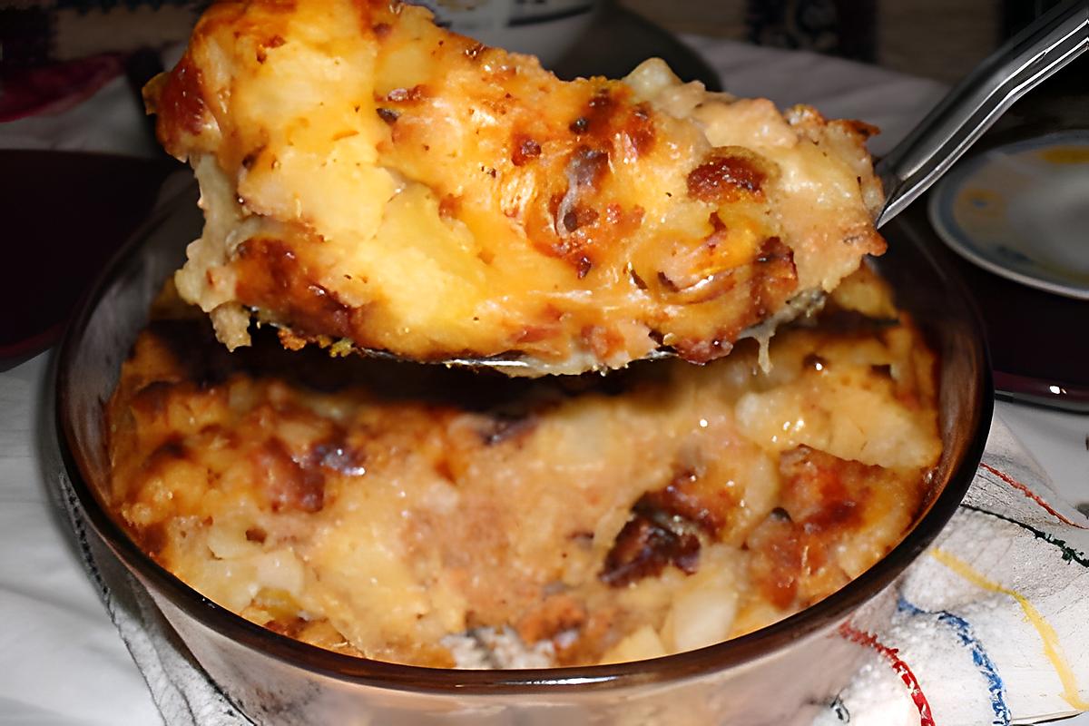 recette gratin de pommes de terre au jambon de dinde....