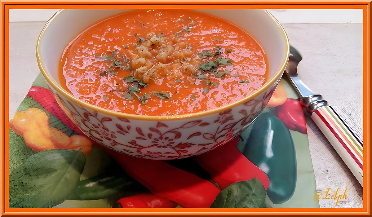 recette Soupe de tomates et poivrons