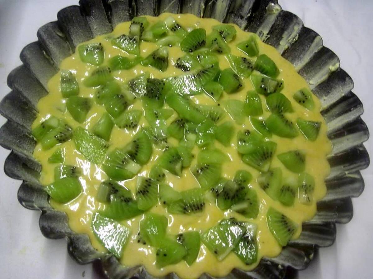 recette Gâteau à la crème fraiche et kiwis.