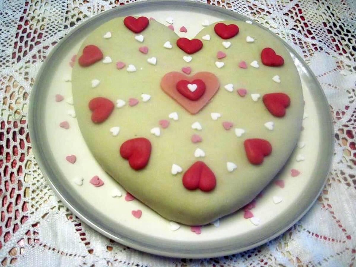 recette Gâteau de Savoie saint Valentin.
