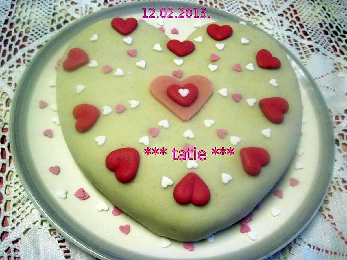 recette Gâteau de Savoie saint Valentin.
