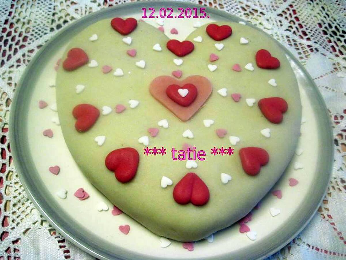 recette Gâteau de Savoie saint Valentin.